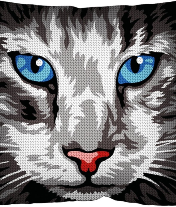 Kit Coussin Canevas Chat