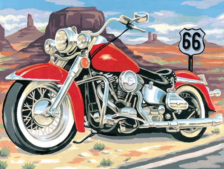 Canevas Pénélope Antique Route 66 40X50cm