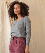 Pull coton seconde main upcyclé N°1946