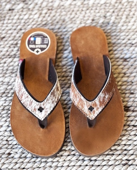 Tongs Mixtes Cuir MEUH Sable
