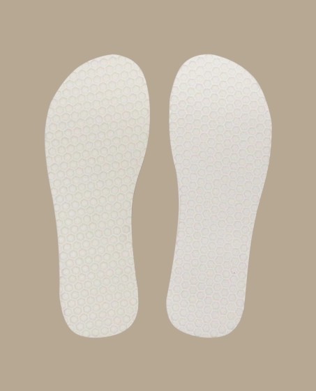 Tongs Mixtes Cuir FRANCE Blanc