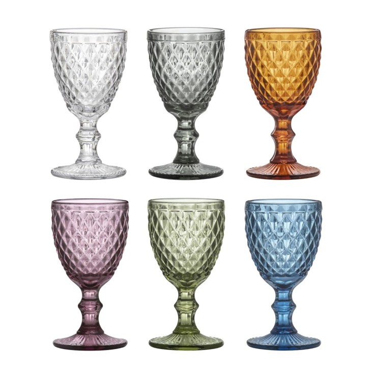 6 verres à pieds 20 cl - Diamond