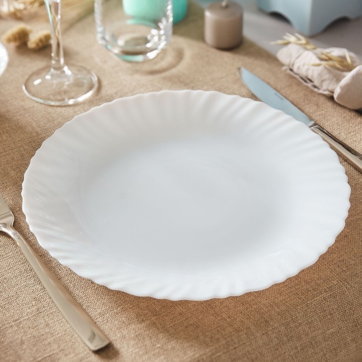6 assiettes blanches 25 cm -FESTON
