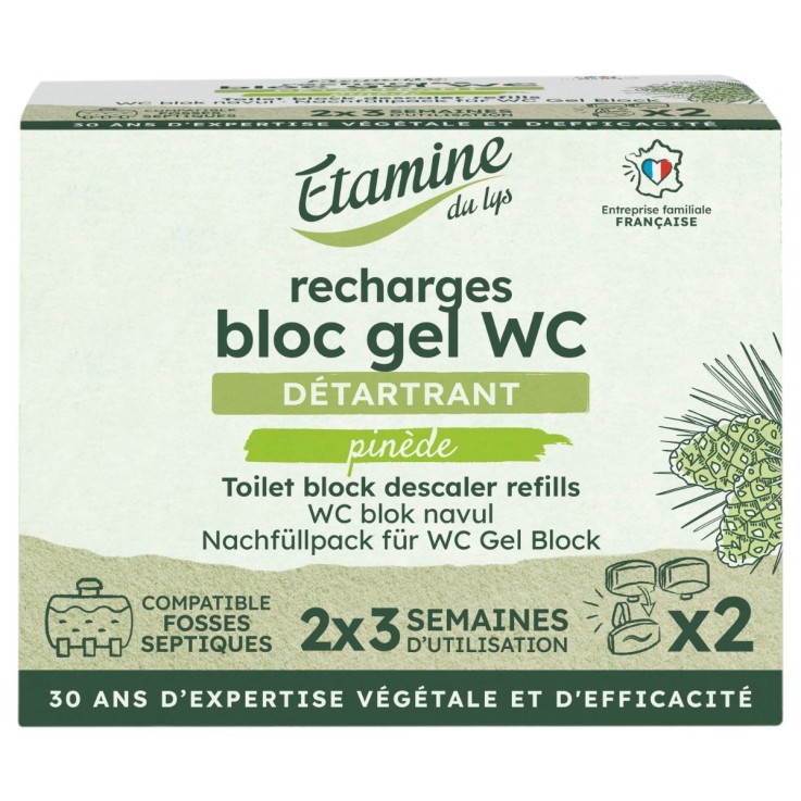 Recharge bloc gel WC détartrant - Pinède (x2)