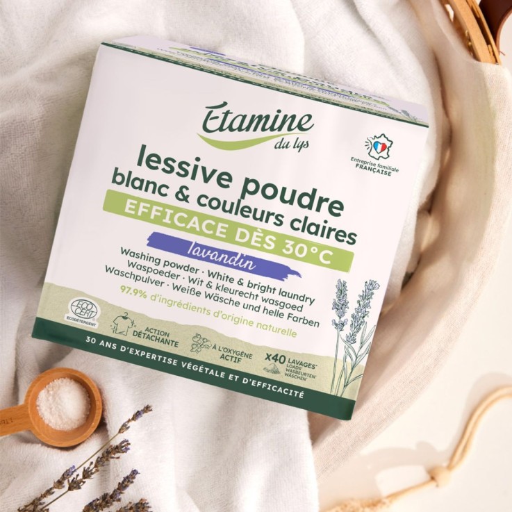 Lessive poudre blanc & couleurs - Lavandin (2kg)