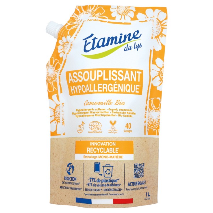 Eco-recharge assouplissant hypoallergénique - Camomille bio française (1L)