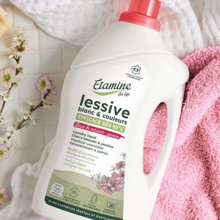 Lessive liquide blanc & couleurs - Fleur de cerisier & jasmin (1L)