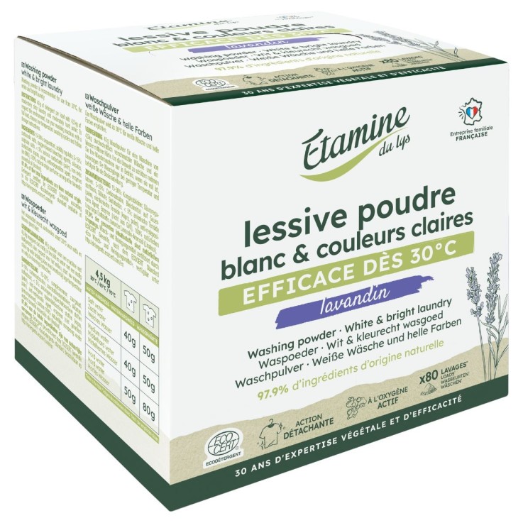 Lessive poudre blanc & couleurs - Lavandin (4kg)