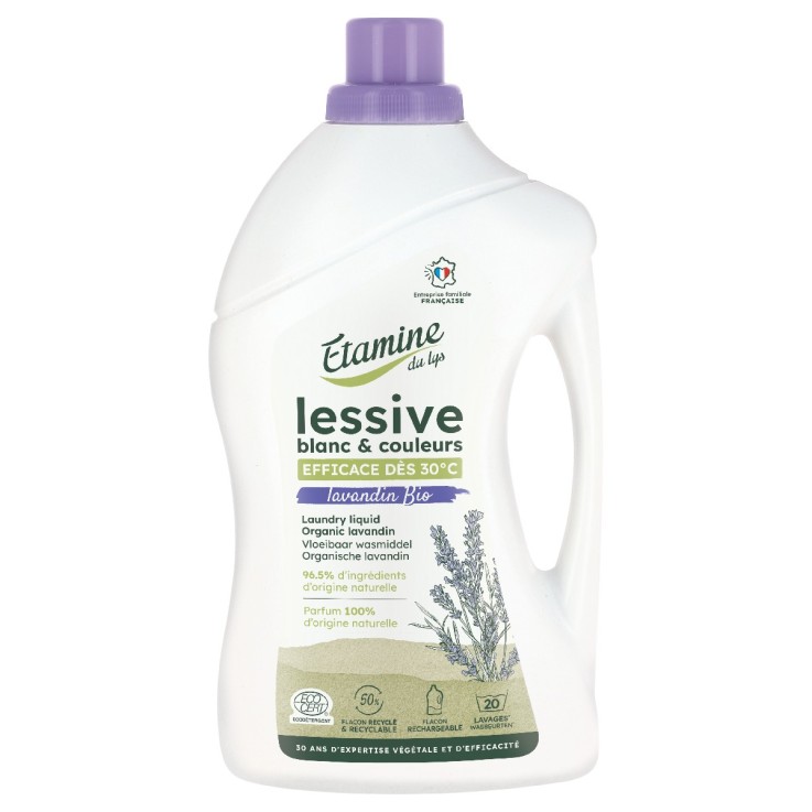 Lessive liquide blanc & couleurs - Lavandin bio (1L)