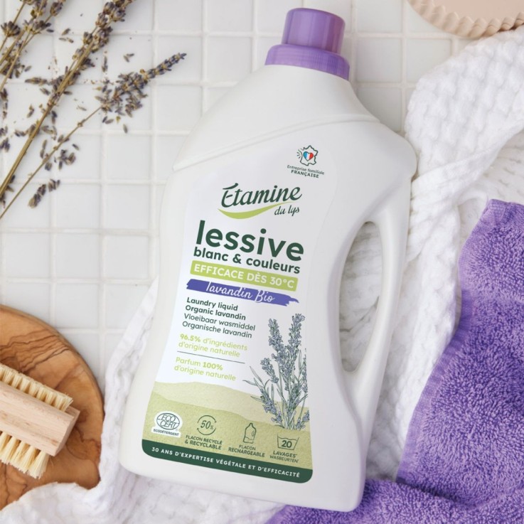Lessive liquide blanc & couleurs - Lavandin bio (1L)