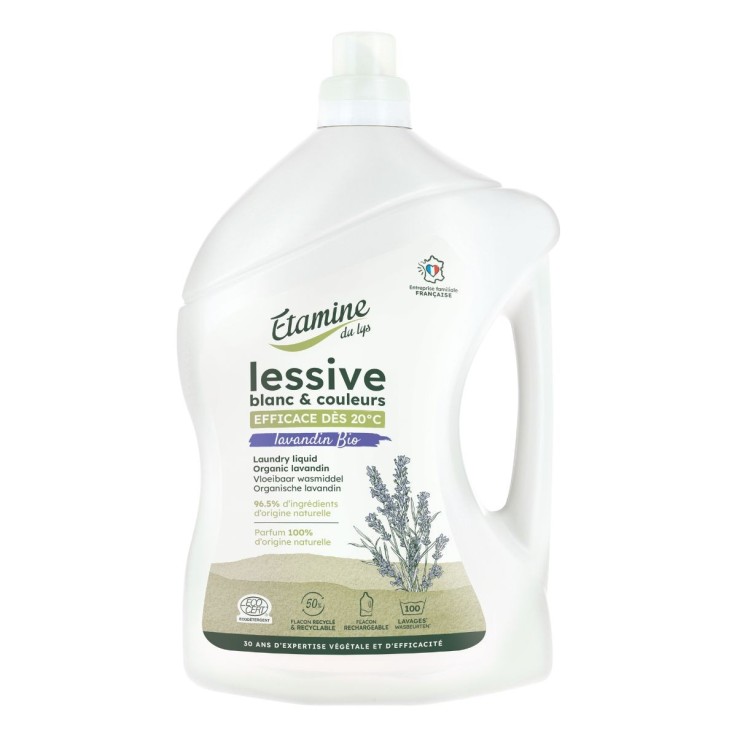 Lessive liquide blanc & couleurs - Lavandin bio (3L)