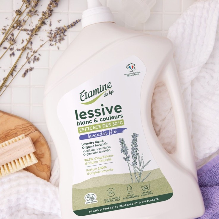 Lessive liquide blanc & couleurs - Lavandin bio (3L)