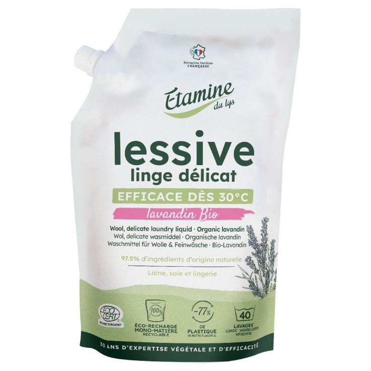 Eco-recharge lessive liquide linge délicat - Lavandin bio (1L)