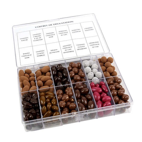 Boîte Maison de la Chatine 12 compartiments - Assortiment de confiseries au chocolat - Boîte de 12 compartiments (800g)