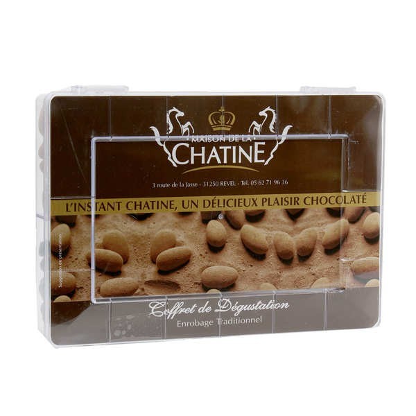 Boîte Maison de la Chatine 12 compartiments - Assortiment de confiseries au chocolat - Boîte de 12 compartiments (800g)
