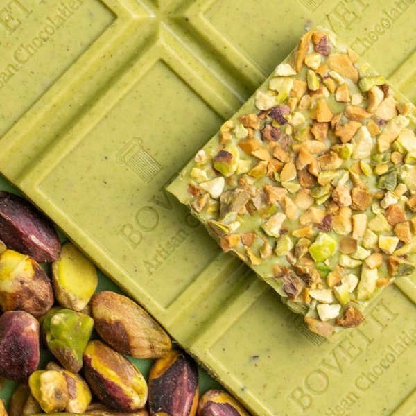 Tablette bio Pistache addict - Chocolat blanc et éclats de pistache - Tablette de 80g