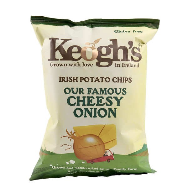 Chips artisanales irlandaises Cheese & Onion Keogh's - Sachet de 125g