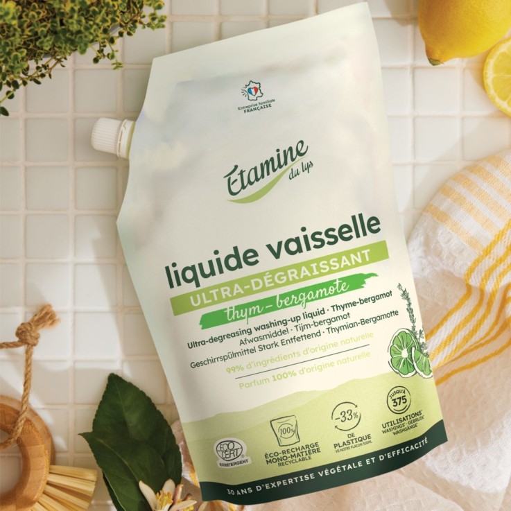 Eco-recharge liquide vaisselle thym & bergamote (750ml)