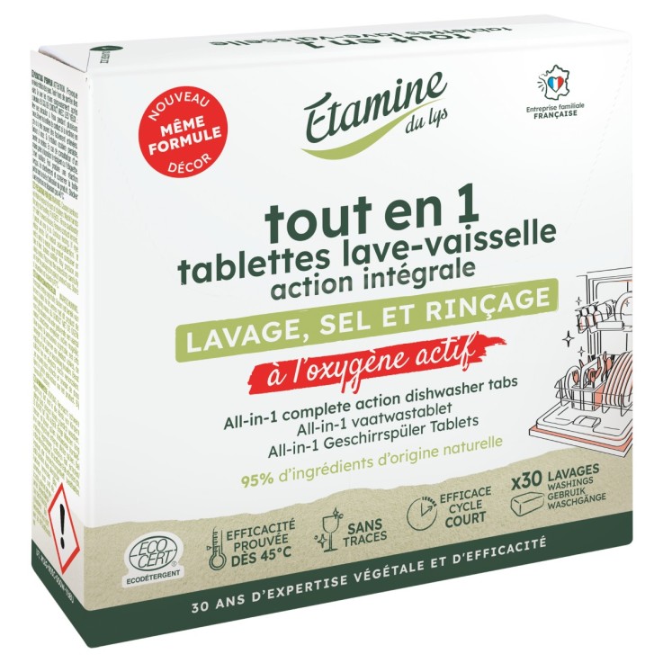 Tablettes lave-vaisselle tout en 1 (x30)