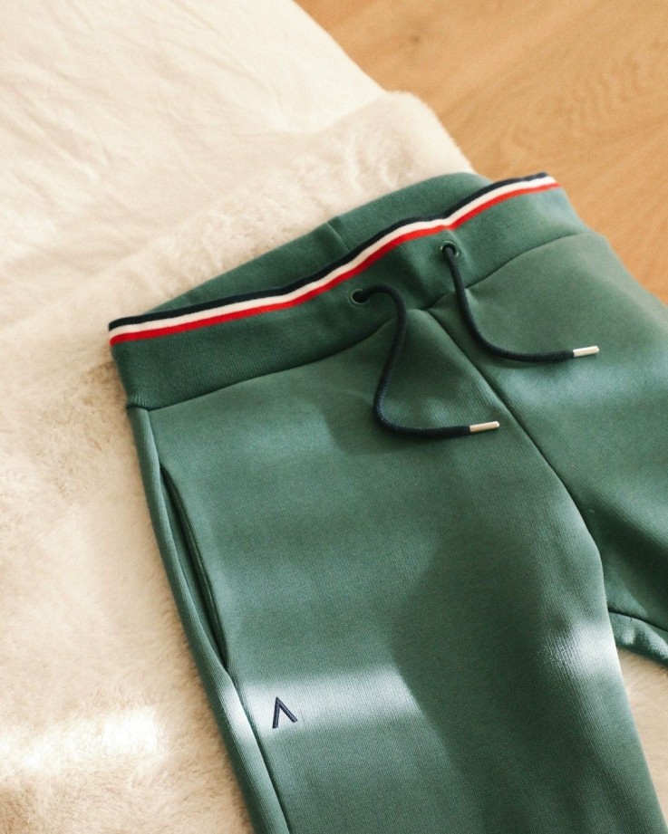 Jogging Arsene vert Coton Bio