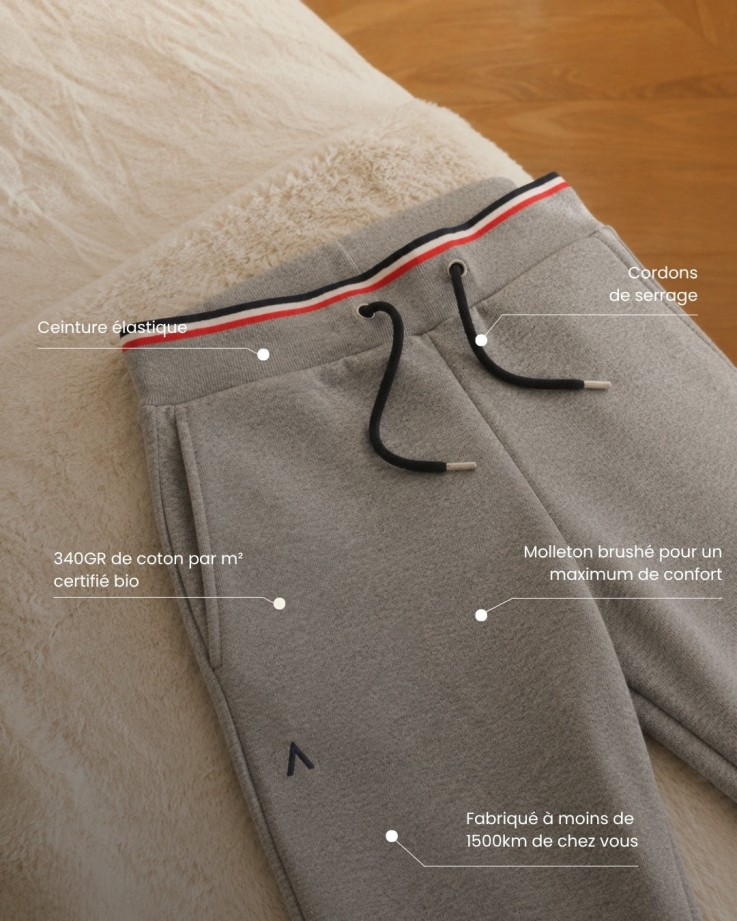 Jogging Arsene gris Coton Bio