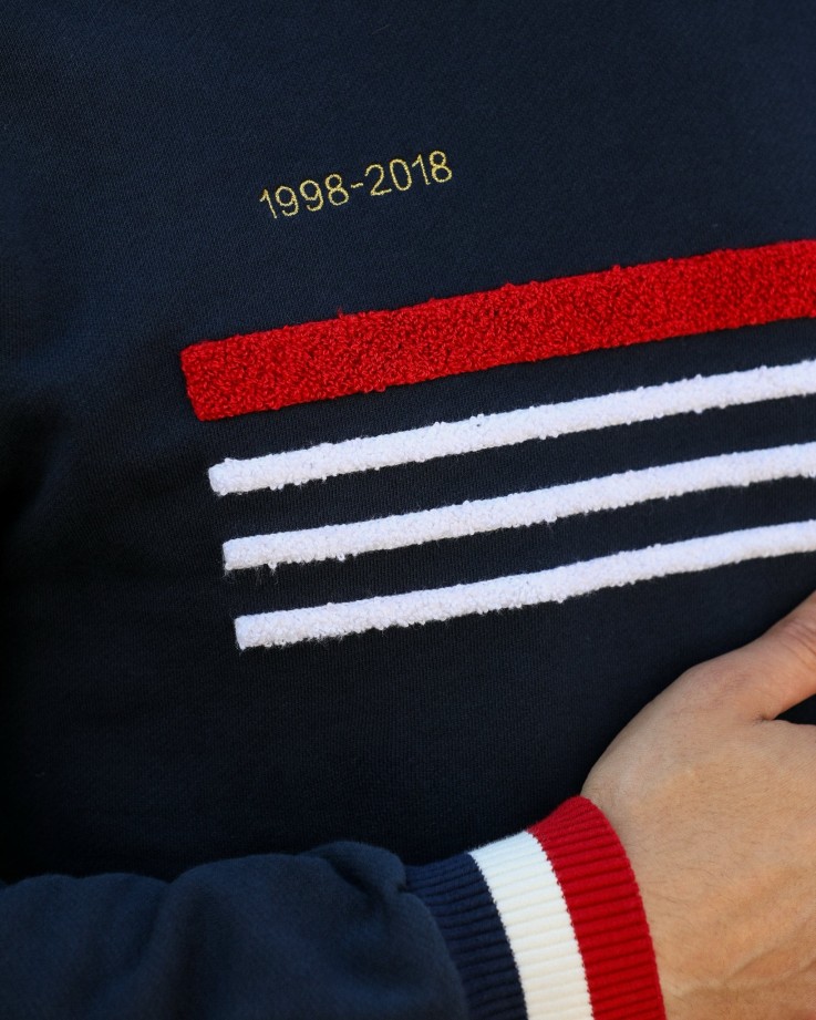 Sweatshirt Didier bleu Coton Bio