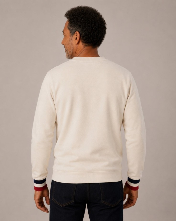 Sweatshirt Didier écru Coton Bio