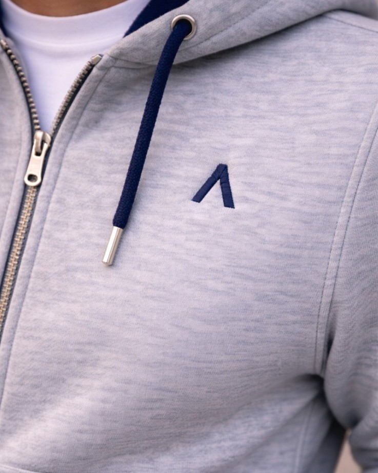 Veste zippée Marius gris Coton Bio