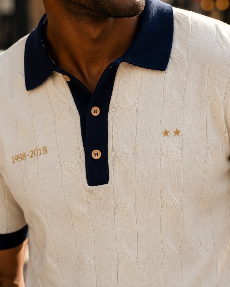 Polo tricot Marcel écru Coton Bio