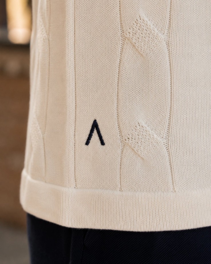 Polo tricot Marcel écru Coton Bio