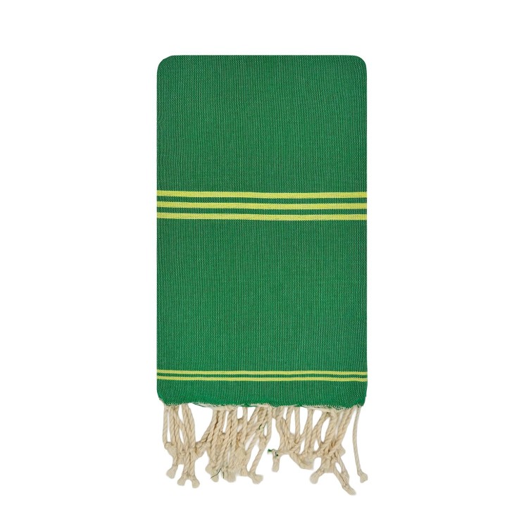 Fouta serviette plage anti sable coton recyclé 1x2 m Mykonos