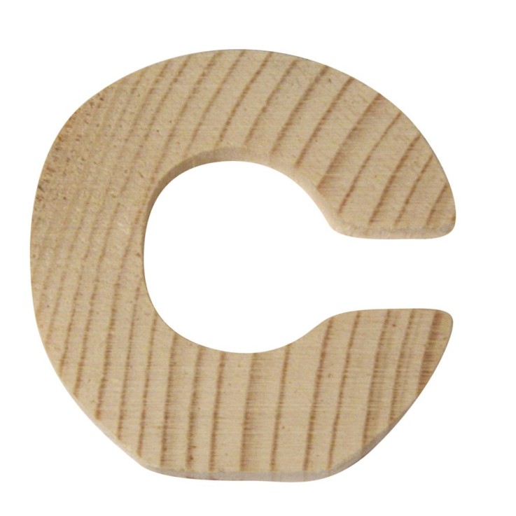 Lettres en bois, 5x1cm, "C"