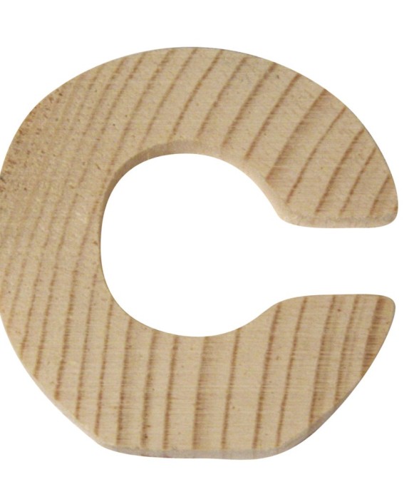 Lettres en bois, 5x1cm, "C"