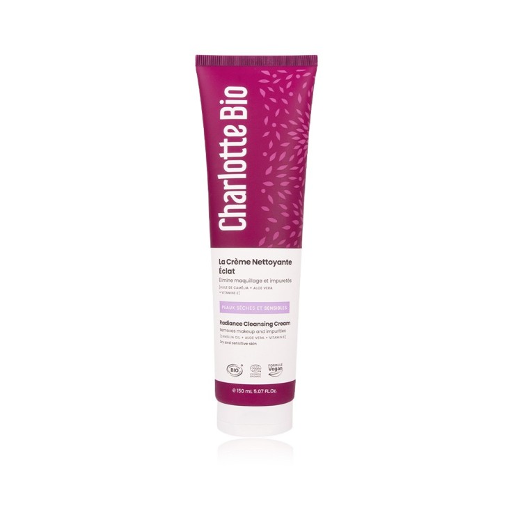 Crème nettoyante éclat pour peaux sèches et sensibles (150ml) Bio