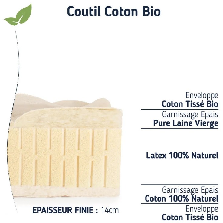 Matelas bébé Latex Naturel Bio