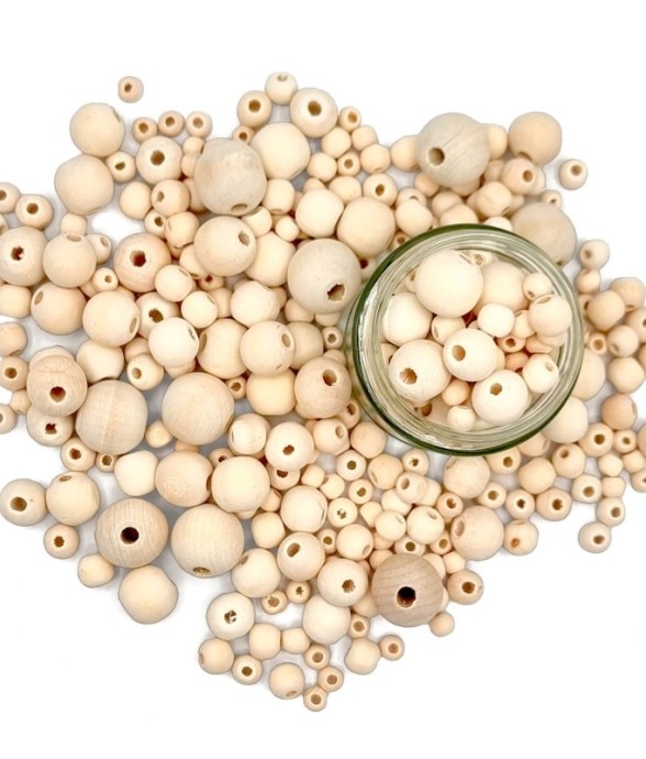 Perles rondes en bois 0,8 à...