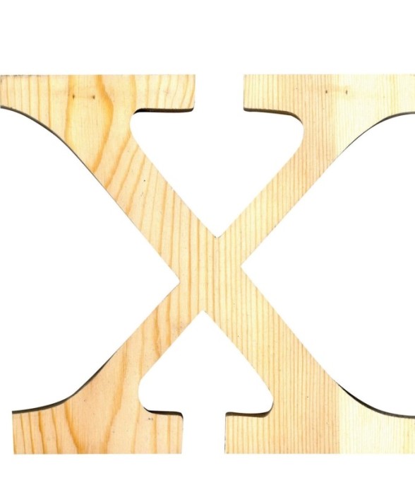 LETTRE X - 11.5 CM - BOIS