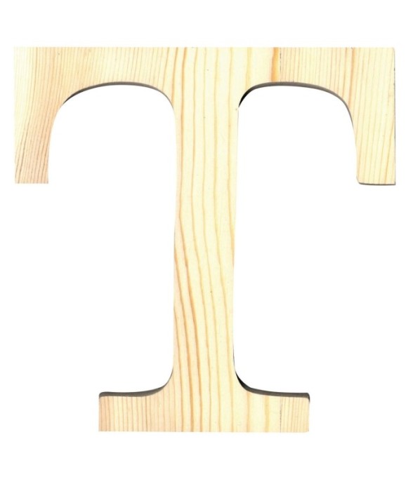 LETTRE T - 11.5 CM - BOIS