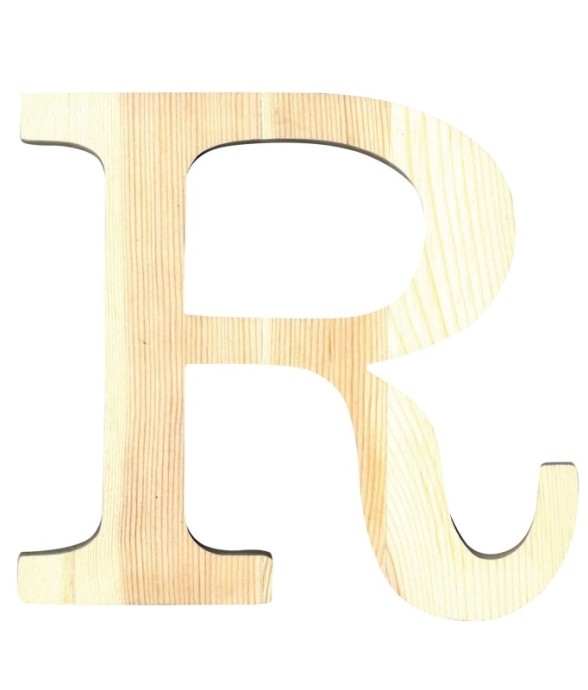 LETTRE R - 11.5 CM - BOIS