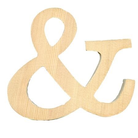 LETTRE et - 11.5 CM - BOIS