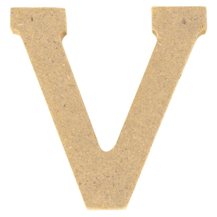 Lettre en bois MDF 5 x 1,2 cm Alphabet lettre V