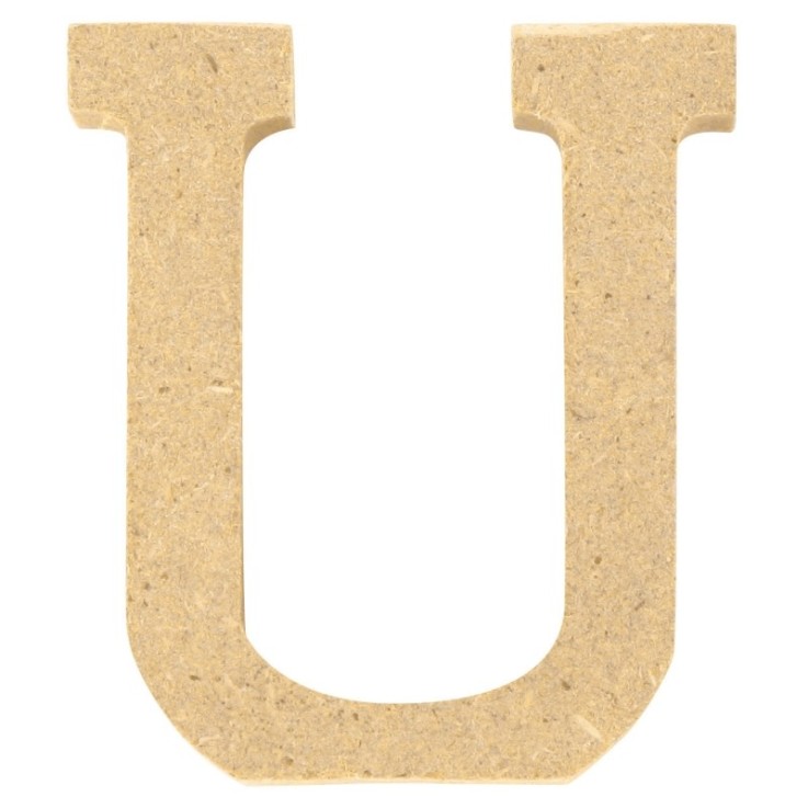 Lettre en bois MDF 5 x 1,2 cm Alphabet lettre U