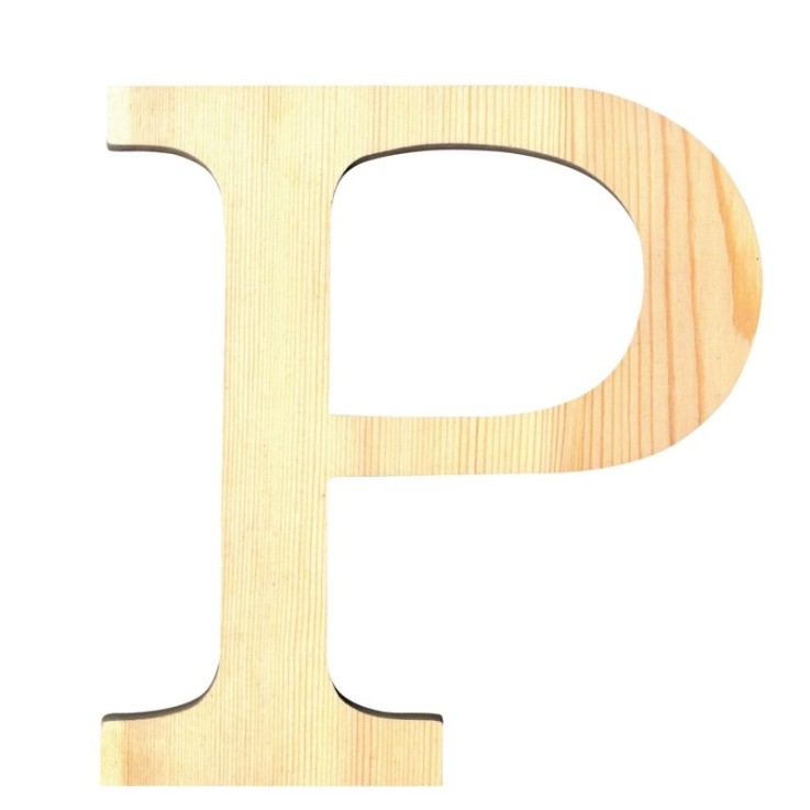 LETTRE P - 11.5 CM - BOIS