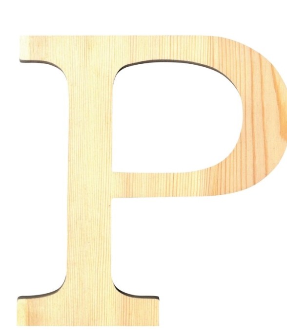 LETTRE P - 11.5 CM - BOIS