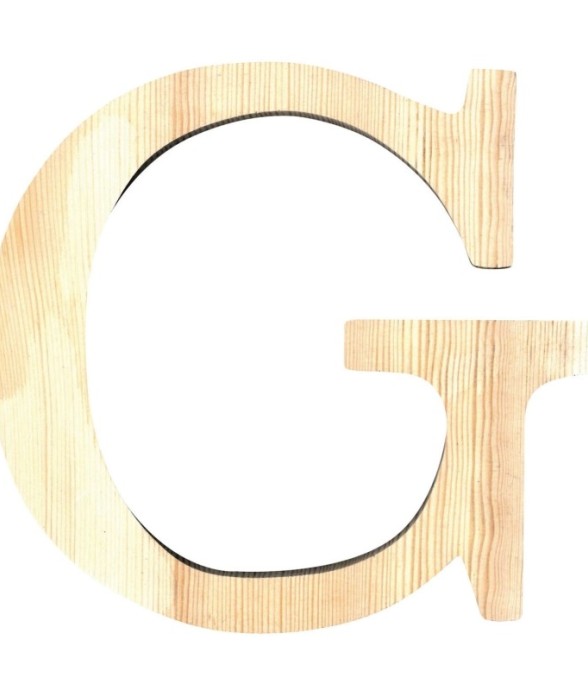 LETTRE G - 19 CM - BOIS