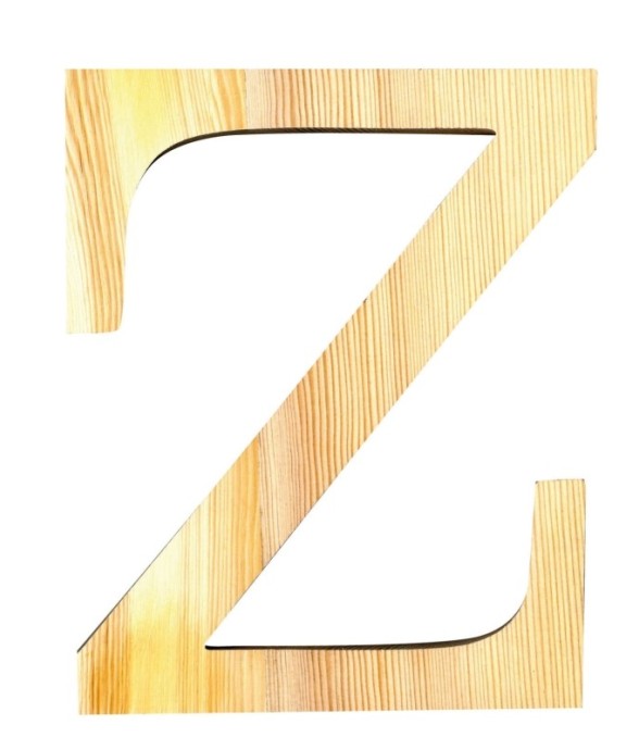 LETTRE Z - 11.5 CM - BOIS
