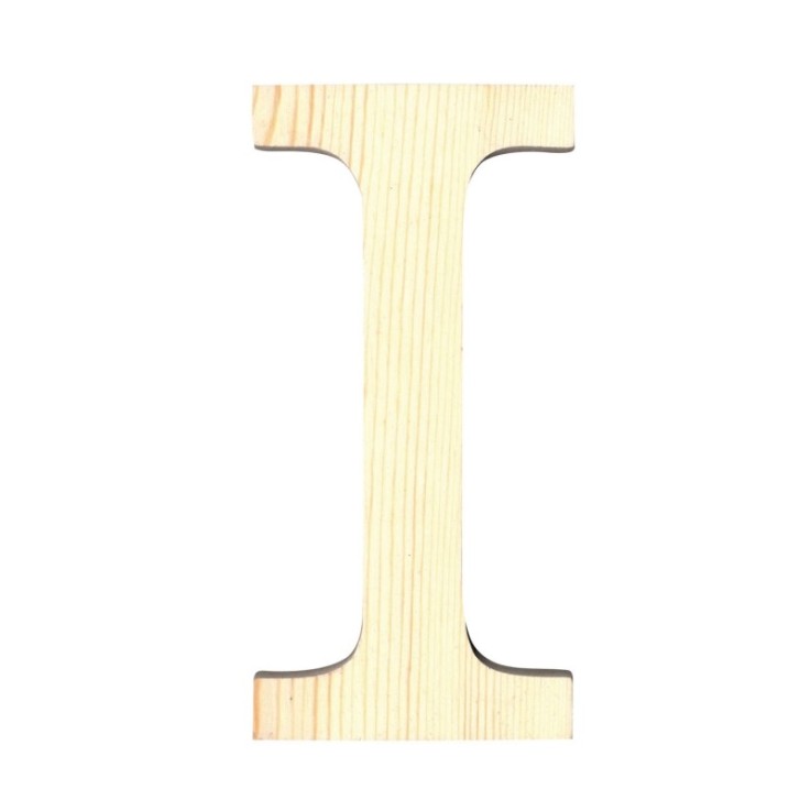 LETTRE I - 19 CM - BOIS
