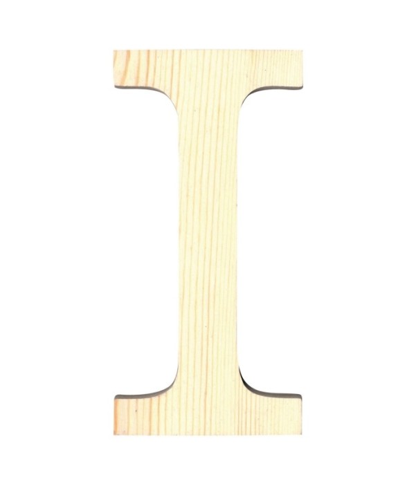 LETTRE I - 19 CM - BOIS