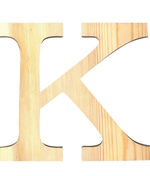 LETTRE K - 11.5 CM - BOIS