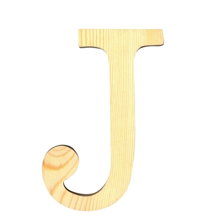LETTRE J - 11.5 CM - BOIS